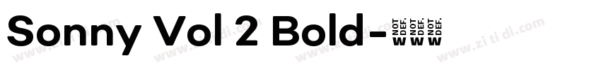 Sonny Vol 2 Bold字体转换